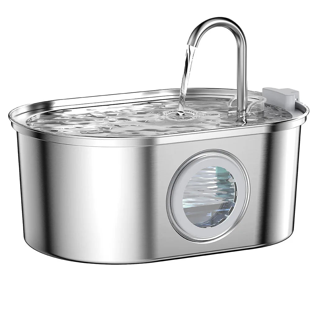 Distributeur à eau pour chat en acier inoxydable